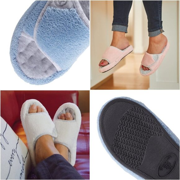 NWT Womens Blue Gray Isotoner Slide Slipper Shoe Size XL 9.5-10. Retail $39 - Picture 7 of 9